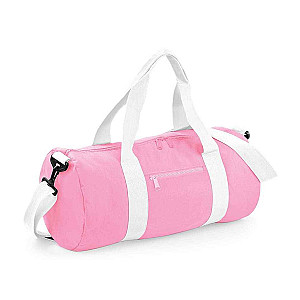 BagBase Original Barrel Bag - Classic Pink/White