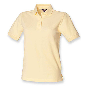 Henbury Ladies Poly/Cotton Piqué Polo Shirt - Lemon