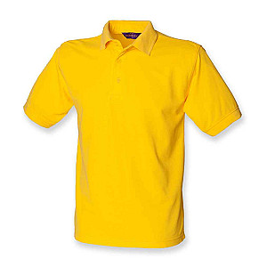 Henbury Heavy Poly/Cotton Piqué Polo Shirt - Yellow