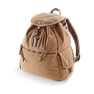 Quadra Vintage Canvas Backpack - Sahara