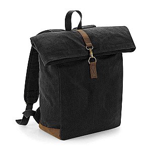 Quadra Heritage Waxed Canvas Backpack - Black