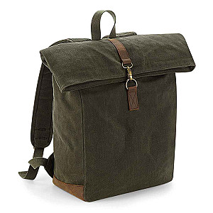 Quadra Heritage Waxed Canvas Backpack - Olive Green