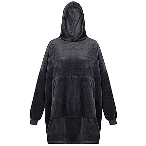 Regatta Snuggler Oversized Fleece Hoodie - Seal Grey