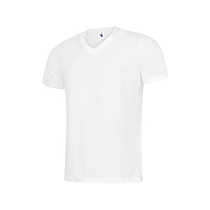 Classic V Neck T Shirt - White